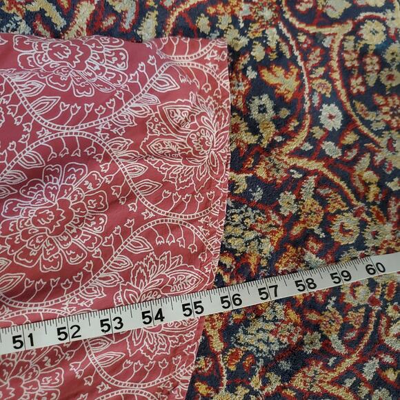 Elan Double V-Neck Boho Asymmetrical Maxi Dress Size S Floral Paisley Pockets - Picture 11 of 11